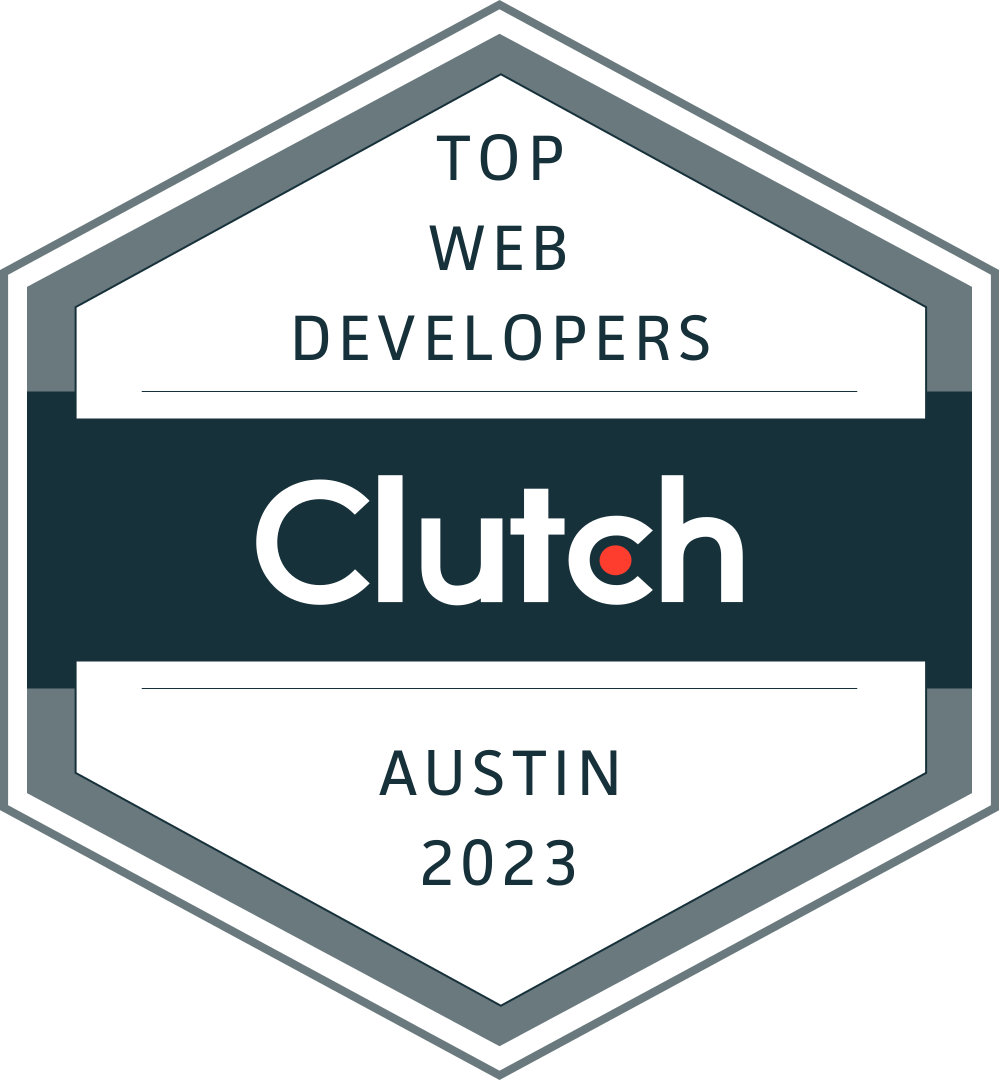 Clutch badge for top web developers - Austin, 2023
